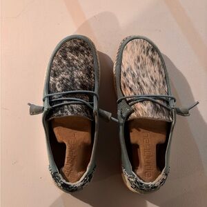 Hey Dude Sea Blue Stretch Shoes